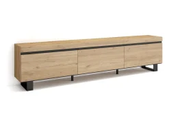 Mueble TV, Televisión, 240x35x57cm, Diseño industrial, Roble