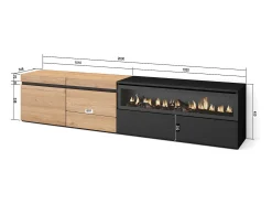 Mueble TV, Televisión, 200x35x45cm, Para TV hasta 80