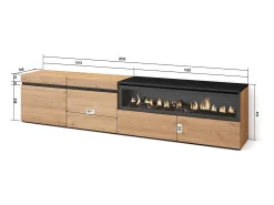 Mueble TV, Televisión, 200x35x45cm, Para TV hasta 80