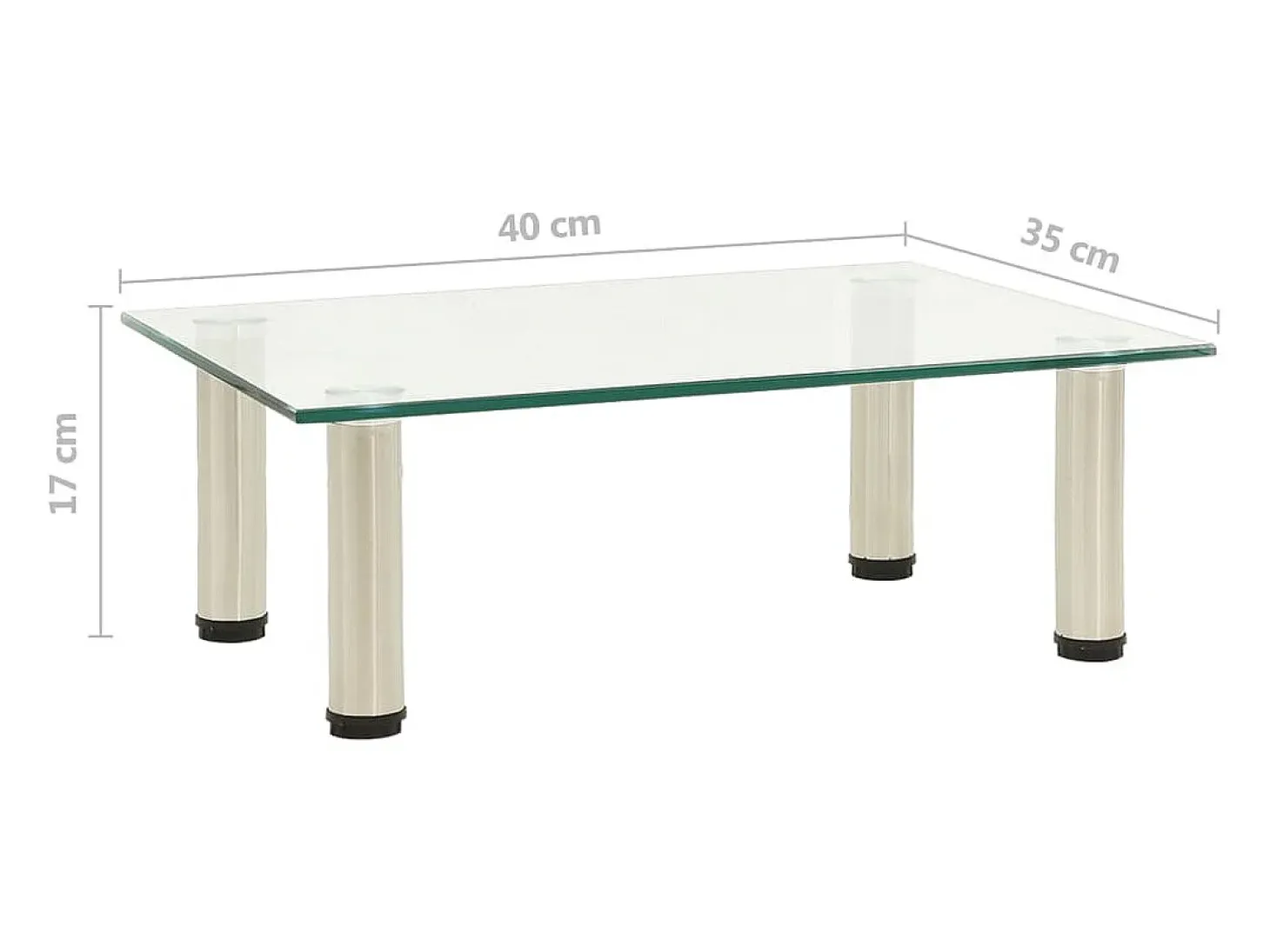 Mueble TV transparente 40x35x17 cm Cristal templado