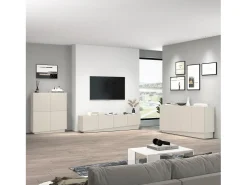 Mueble TV Vela con 4 puertas color cachemira 180x35x45,4 cm