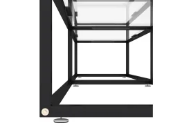 Mueble TV vidrio templado transparente 180x40x40,5 cm YOE14532