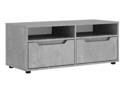 Mueble TV VISNES gris hormigón 100x40x38 cm madera ingeniería
