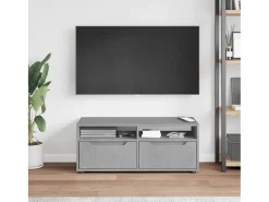 Mueble TV VISNES gris hormigón 100x40x38 cm madera ingeniería