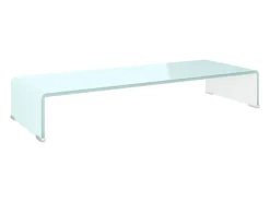 Mueble TV/Elevador de monitor cristal verde 80x30x13 cm YOE93482