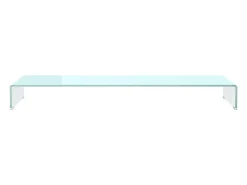 Mueble TV/Elevador de monitor cristal verde 120x30x13 cm YOE86829