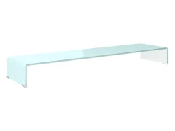 Mueble TV/Elevador de monitor cristal verde 120x30x13 cm YOE86829
