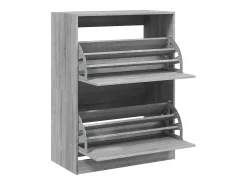Mueble zapatero 2 cajones abatibles gris Sonoma 80x42x108 cm ES527217
