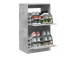 Mueble zapatero 2 cajones abatibles gris hormigón 60x42x108 cm ES856402