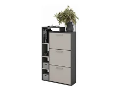 Mueble zapatero antracita/gris 80x24.2x128.3 orlando