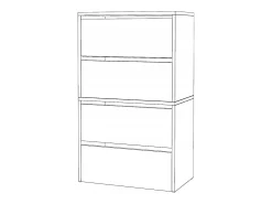 Mueble Zapatero Blanco Mate 60x36x100 cm – Estantería de Almacenamiento para la Entrada Estilo Loft