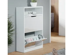 Mueble zapatero blanco 59x22x89.5 luca