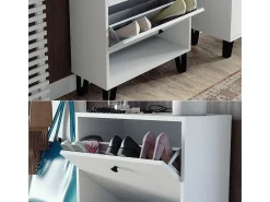 Mueble zapatero blanco 130x26x60 siri