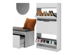 Mueble zapatero blanco 59x22x169 luca