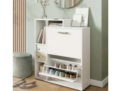 Mueble zapatero blanco 80x25x90 orlando