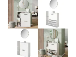 Mueble zapatero blanco 80x25x90 orlando