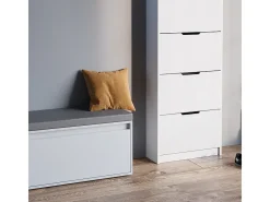 Mueble zapatero blanco 59x22x169 luca
