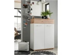 Mueble zapatero Cheyenne blanco y madera