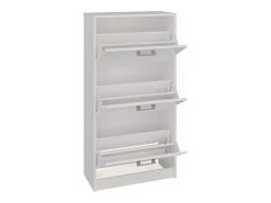 Mueble Zapatero Color Blanco 116x60x28 cm – 3 Puertas Abatibles – Ideal para Entrada o Dormitorio
