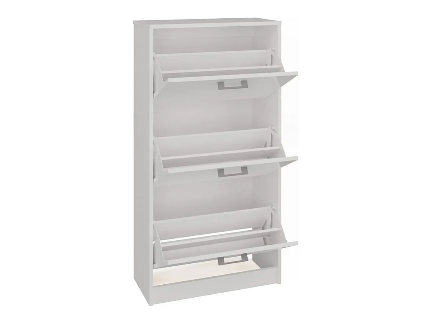 Mueble Zapatero Color Blanco 116x60x28 cm – 3 Puertas Abatibles – Ideal para Entrada o Dormitorio