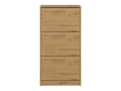Mueble Zapatero Color Roble Artesano 116x60x28 cm – 3 Puertas Abatibles – Ideal para Entrada o Dormitorio