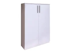 Mueble zapatero con 2 puertas en color blanco MATHIAS