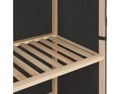 Mueble zapatero con funda de tela gris 79x40x80 cm ES789050