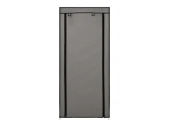 Mueble zapatero con funda de tela gris 58x28x106 cm ES648519