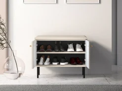 Mueble zapatero con lamas 68 cm - beige - CALETTO