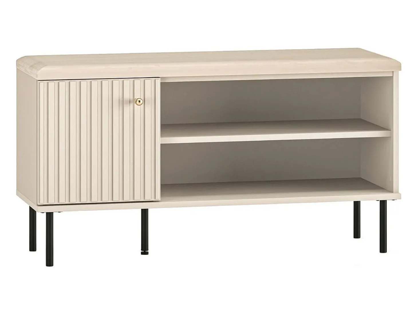 Mueble zapatero con lamas 102 cm - beige - CALETTO