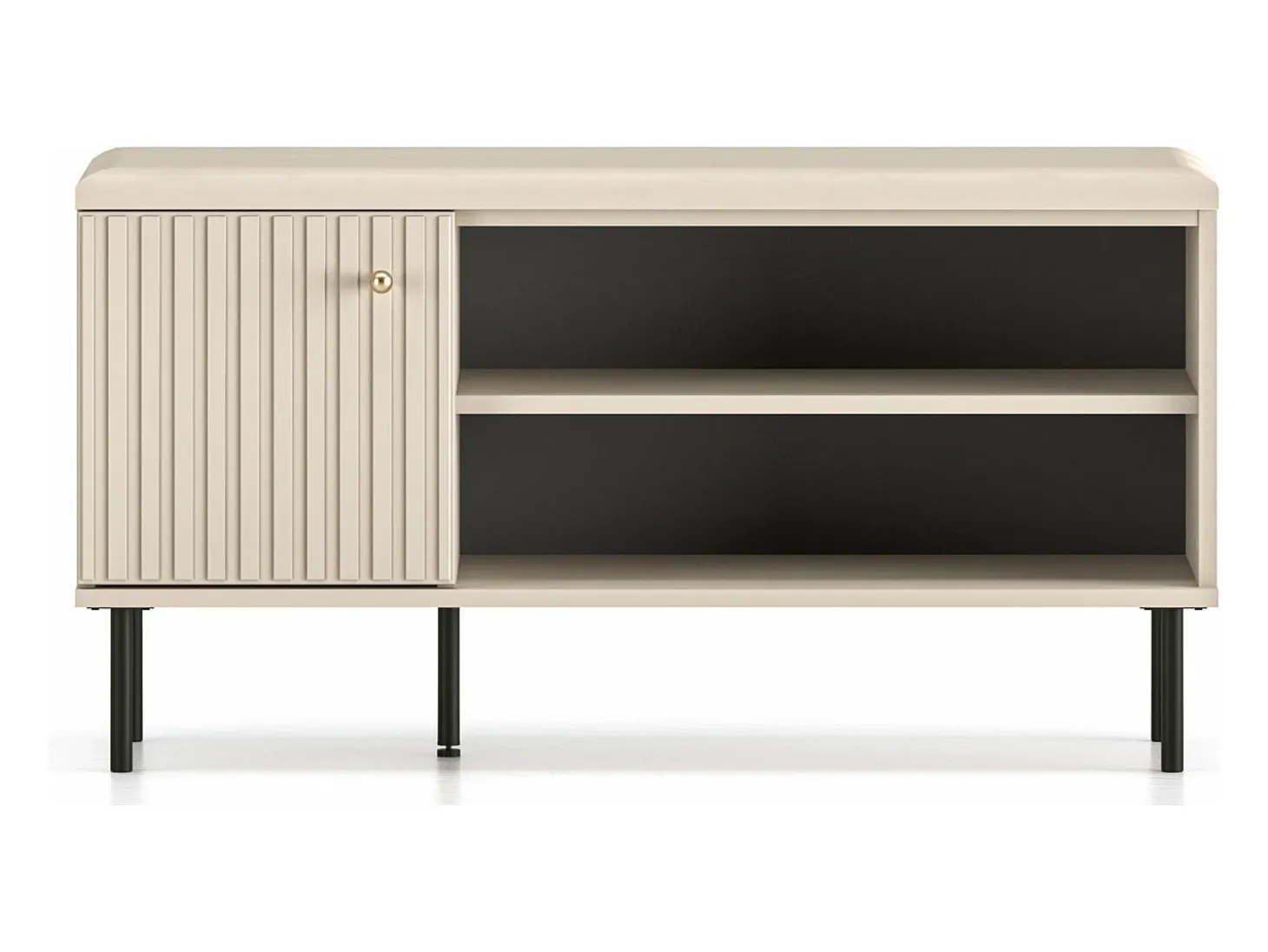 Mueble zapatero con lamas 102 cm - beige - CALETTO