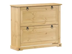 Mueble zapatero Corona madera maciza de pino 99x32x85 cm ES561438