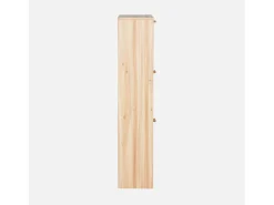 Mueble zapatero de 3 puertas con decoración de caña y madera natural