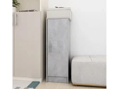 Mueble zapatero de aglomerado gris hormigón 32x35x92 cm ES373875