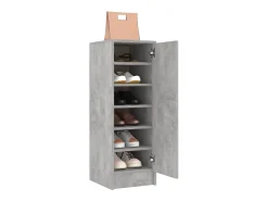 Mueble zapatero de aglomerado gris hormigón 32x35x92 cm ES373875