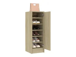 Mueble zapatero de aglomerado roble Sonoma 32x35x92 cm ES269074