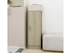 Mueble zapatero de aglomerado roble Sonoma 32x35x92 cm ES269074