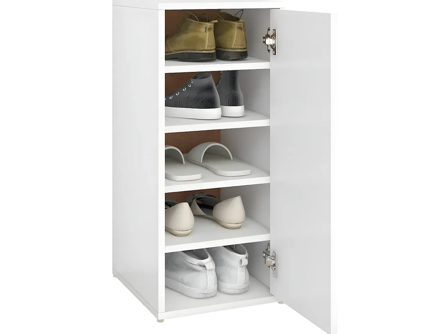 Mueble zapatero de aglomerado blanco 32x35x70 cm ES312304