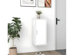 Mueble zapatero de aglomerado blanco 32x35x70 cm ES312304