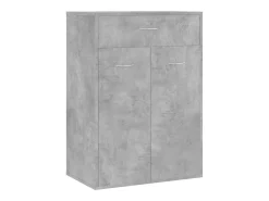 Mueble zapatero de contrachapada gris hormigón 60x35x84 cm ES519077