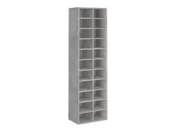 Mueble zapatero de contrachapada gris hormigón 80x35,5x180 cm ES205803