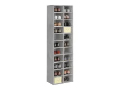Mueble zapatero de contrachapada gris hormigón 80x35,5x180 cm ES205803