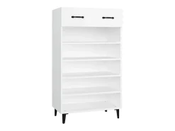 Mueble zapatero de madera contrachapada blanco 60x35x105 cm ES552129