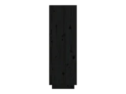 Mueble zapatero de madera maciza de pino negro 30x34x105 cm ES556892