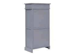 Mueble zapatero de madera de Paulownia gris 50x28x98 cm ES292938