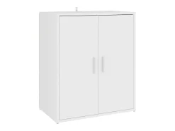 Mueble zapatero de madera de ingeniería blanco 60x35x70 cm ES711665