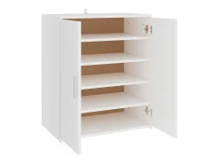 Mueble zapatero de madera de ingeniería blanco 60x35x70 cm ES711665