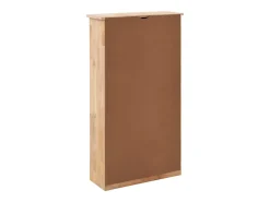 Mueble zapatero de madera maciza de nogal 55x20x104 cm ES740823