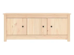 Mueble zapatero de madera maciza de pino 110x38x45,5 cm ES552309