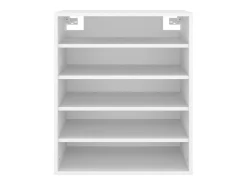 Mueble zapatero de madera contrachapada blanco 60x35x70 cm ES608816